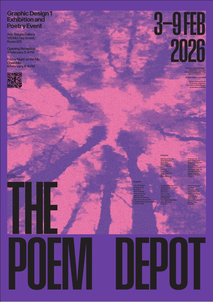 Colourway with a violet border and a violet and pink duotone.